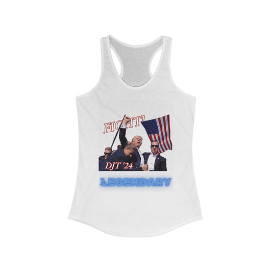 Tank Top Shirt - Women's 'Fight' Racerback Tank Featuring Donald Trump for Fitness